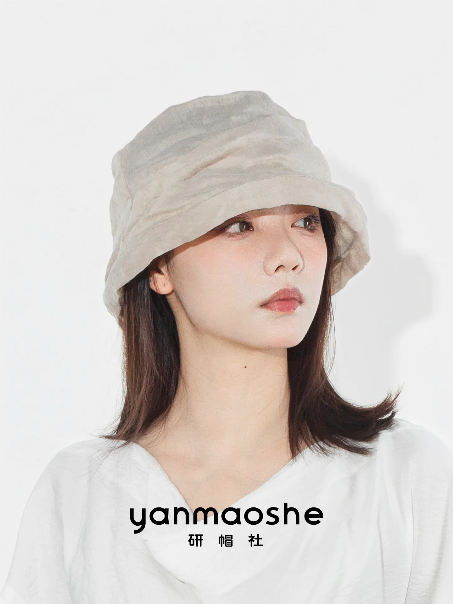 new-summer-silk-embroidered-stackable-bowl-hat-women's-large-head-circumference-small-head-hat-shapeable-adjustable-size