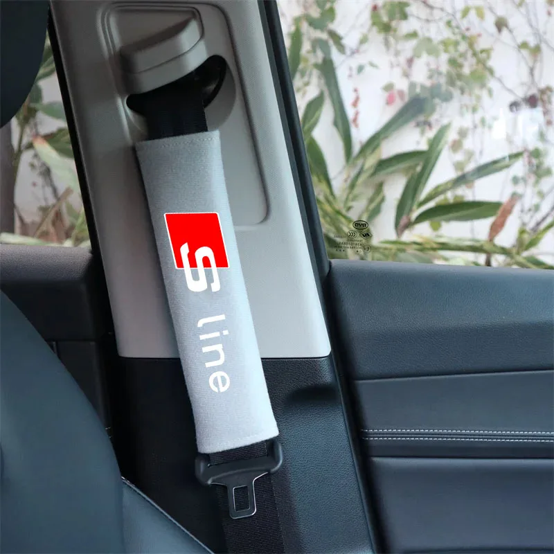 

2Pcs Car Seat Belt Safety Belt Shoulder Cover for AUDI S line A4 B6 B8 S1 S2 S3 S4 S5 S6 A1 A3 A6 C5 A5 A8 Car Accessorie