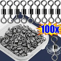 Rodamiento de barril de pesca giratorio, rodamiento de acero inoxidable, anillo sólido giratorio, señuelos LB, conector de pesca, aparejos de pesca de carpa