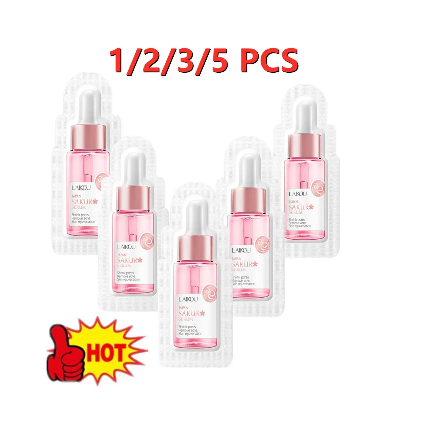 Ácido Hialurônico Japão Peptide Serum, Clareamento, Hidratação Da Pele, Aliviar O Cuidado Do Rosto, Vc Hidratante, Iluminar, 1ml, 2 Pcs, 3 Pcs, 5Pcs por lote