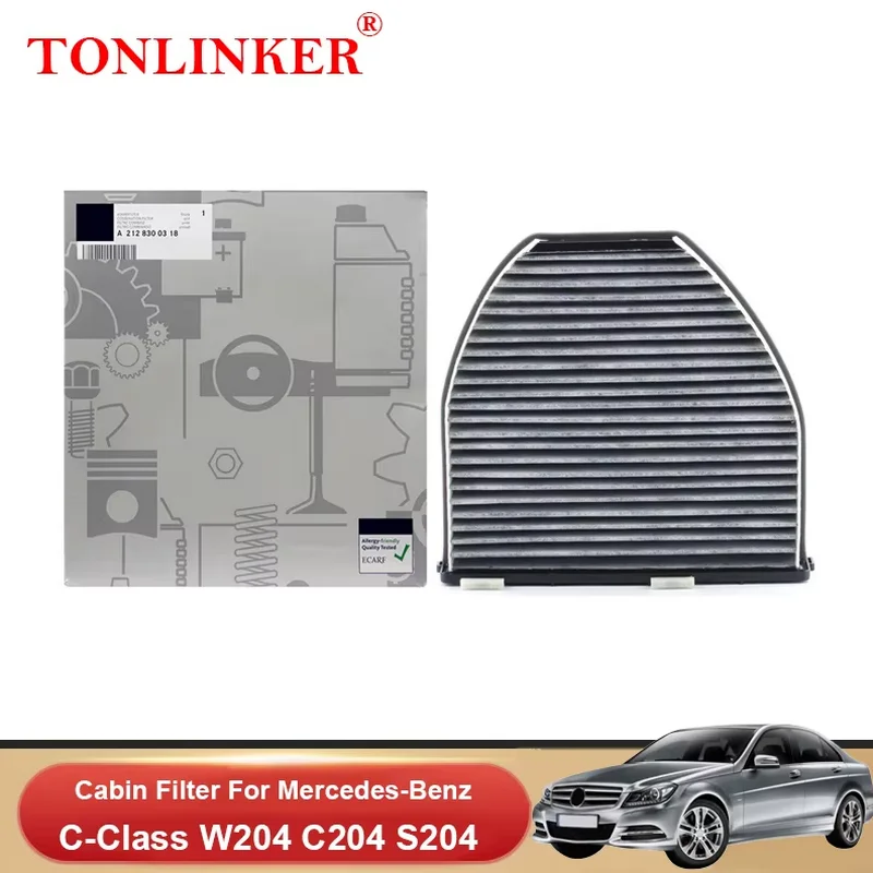 

TONLINKER Cabin Filter A2128300318 For Mercedes Benz C Class W204 2007-2015 C204 S204 C180 C200 C250 CGI C220 CDI C300 C350 C63