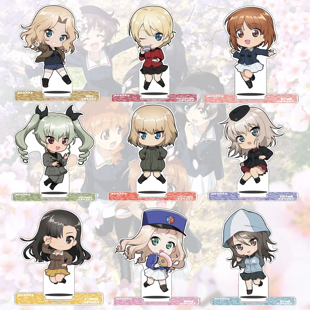 Girls und Panzer das Finale Miho Nishizumi Darjeeling Kei Anchovy Katyusha Erika Itsumi Kinuyo Nishi Mika Mary HD Acrylic Stand