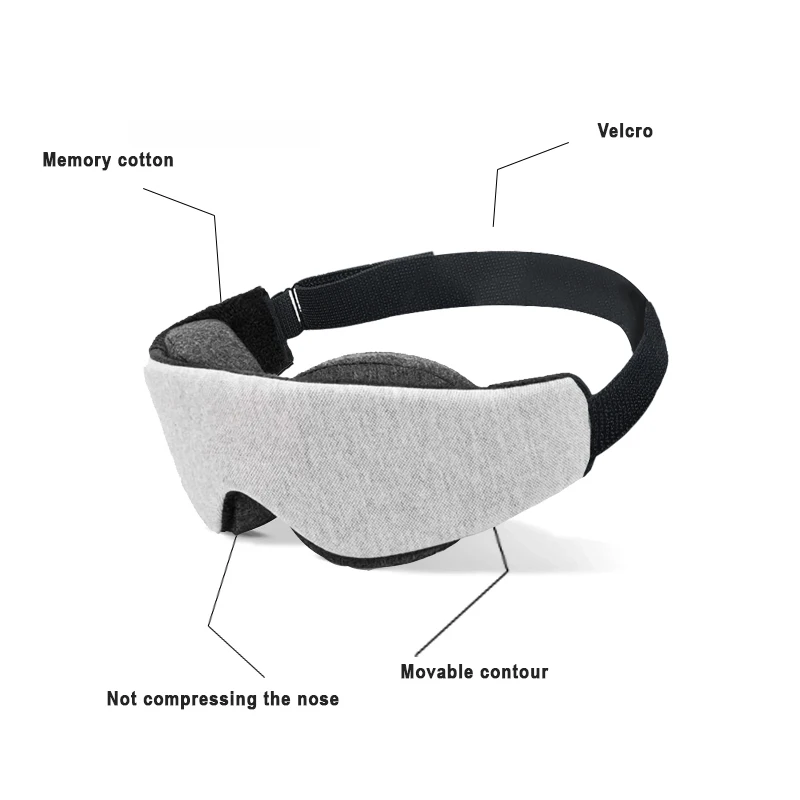 3D Sleep Mask for Women and Men Eye Mask for Sleeping Eye Cover Blackout Masks Weighted Sleeping Pad Black Blindfold Travel