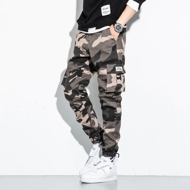 

spring summer men cargo tactics pants pockets plus size 7XL 8XL camouflage out door pants high street wear casual pants 48