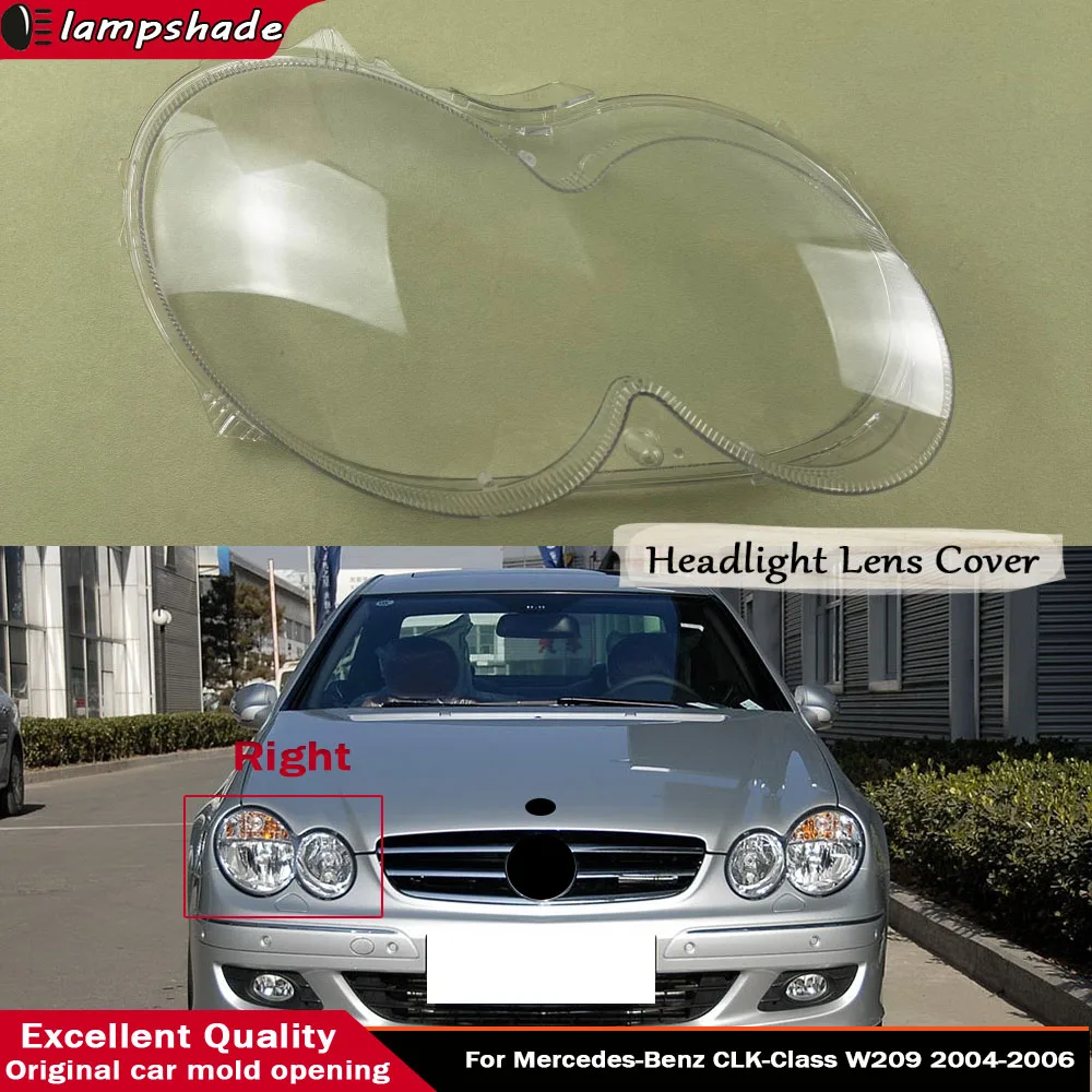 

For Mercedes-Benz CLK-Class W209 2004-2006 Car Headlight Lampshade Cover Shell Glass Lens Automobiles Head Light Lamp Lens Kit