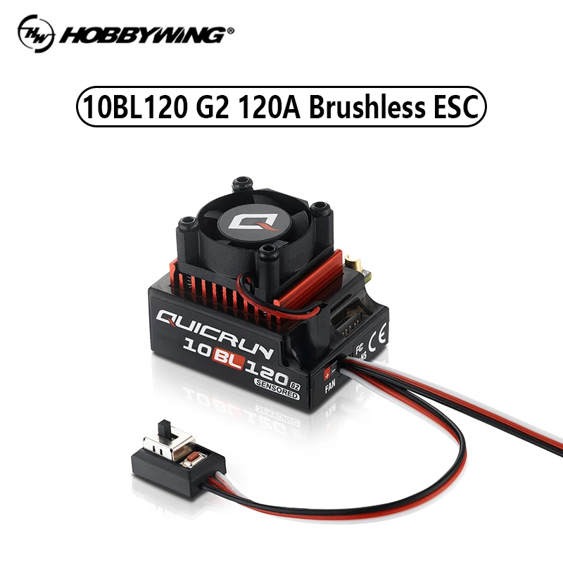 HOT HOBBYWING QuicRun 10BL120 SENSORED G2 Sensored Brushless ESC for 1/10 RC RC Racing Car