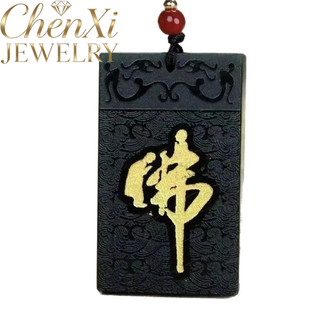 

Natural Hetian Jade Buddha Amulet With Lotus Pendant Amulets And Mascots Luxury Quality Fashion Fine Jewelry Exquisite Charms