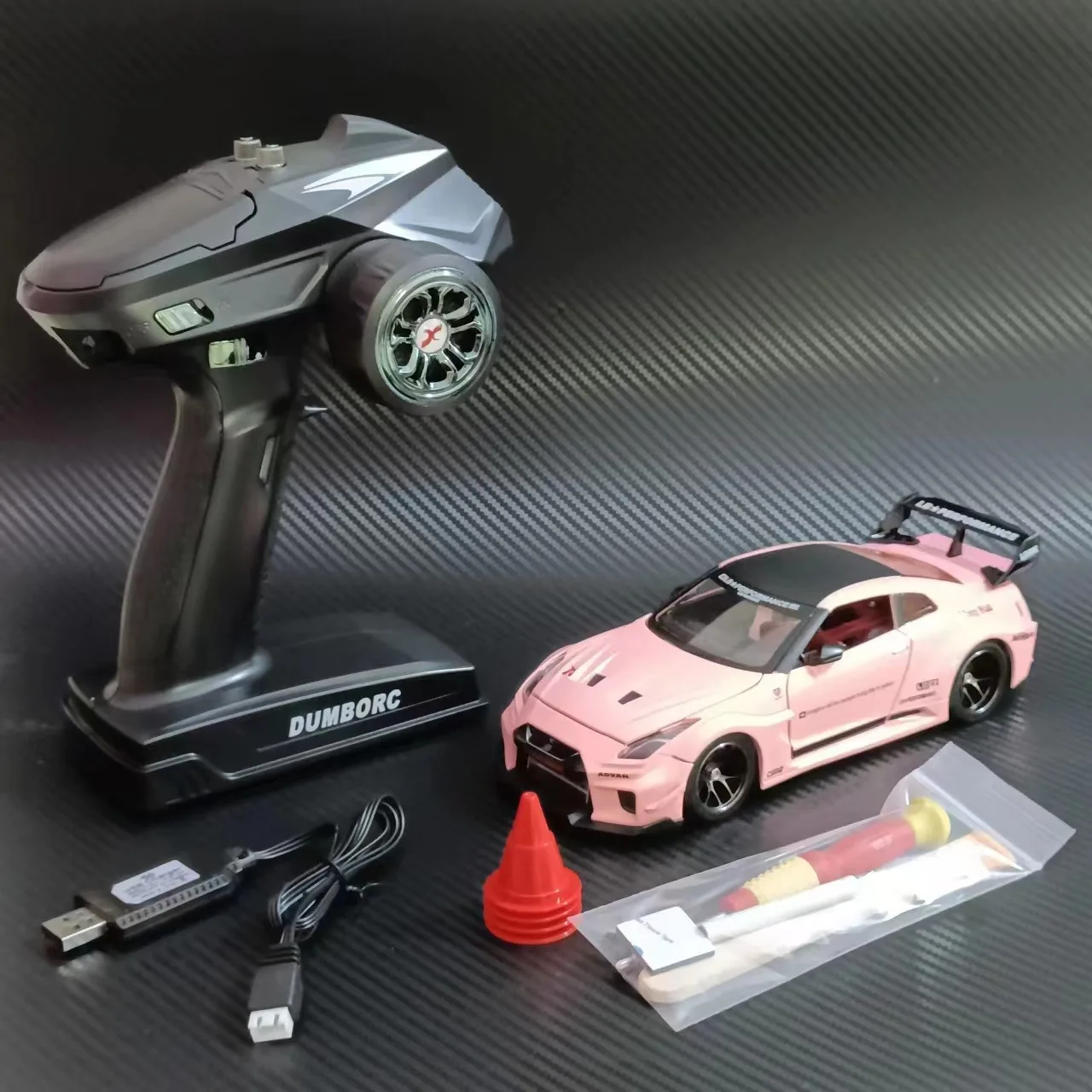 FATJAY Mini - Q8: Initial D - Themed 1/24 Scale 4WD AWD Metal - Shell Remote Control Model RC Racing Car