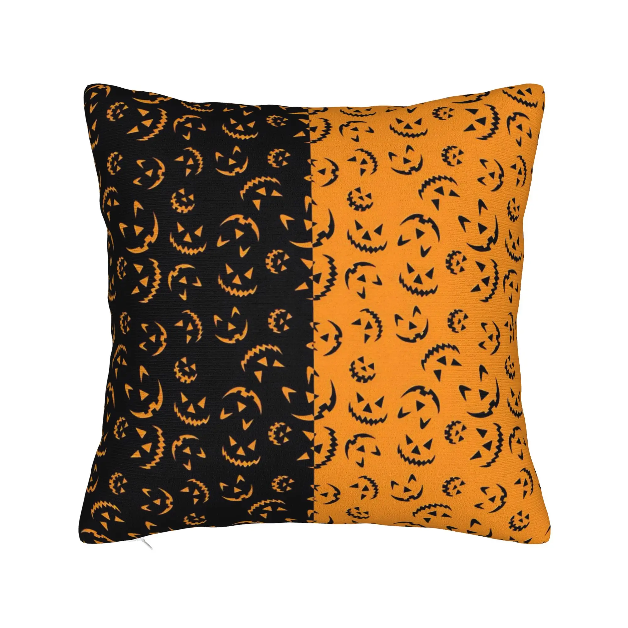 Horror Pumpkin Bat Halloween Square Pillowcases Polyester Home  Cushion Case Cool Decor Pillowcase 45*45