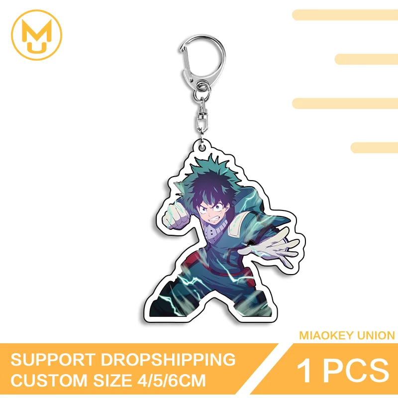 Izuku Midoriya Trendy Double Sided Acrylic Keyring Eye Catching Premium Exquisite Amusing Chic Decorative Key Ring Accessory