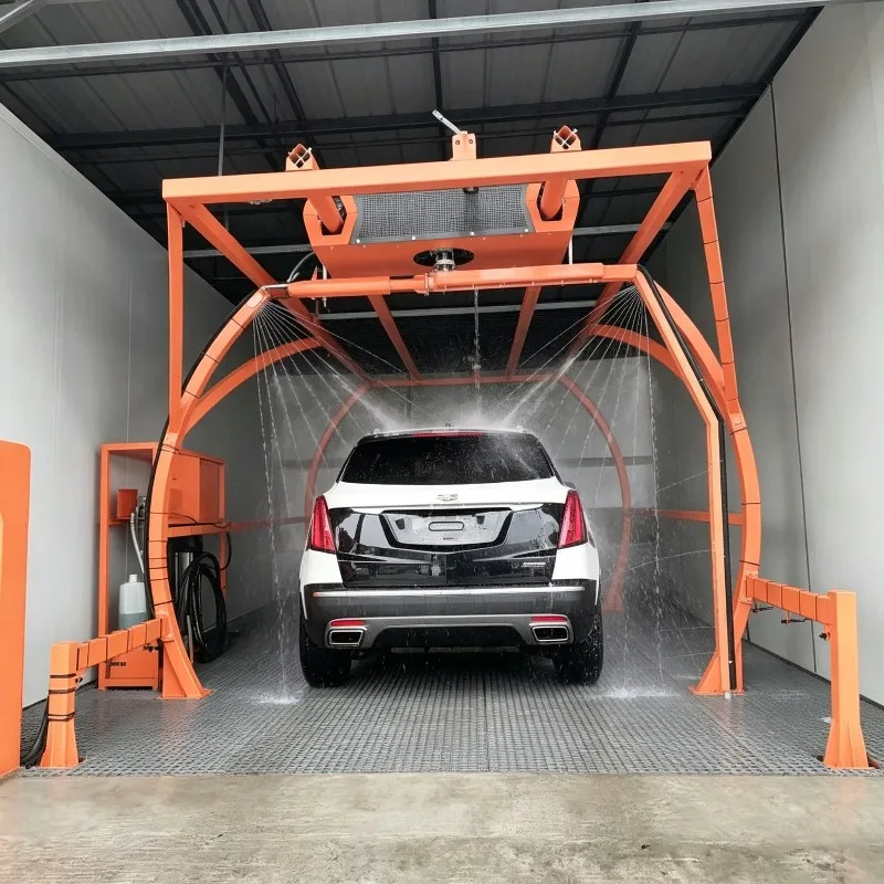 Complete Automatic Car Wash Station Kit: 360° Touchless Washer + 5.5KW Dryer Blower Commercial Use for Car Wash Business Startup