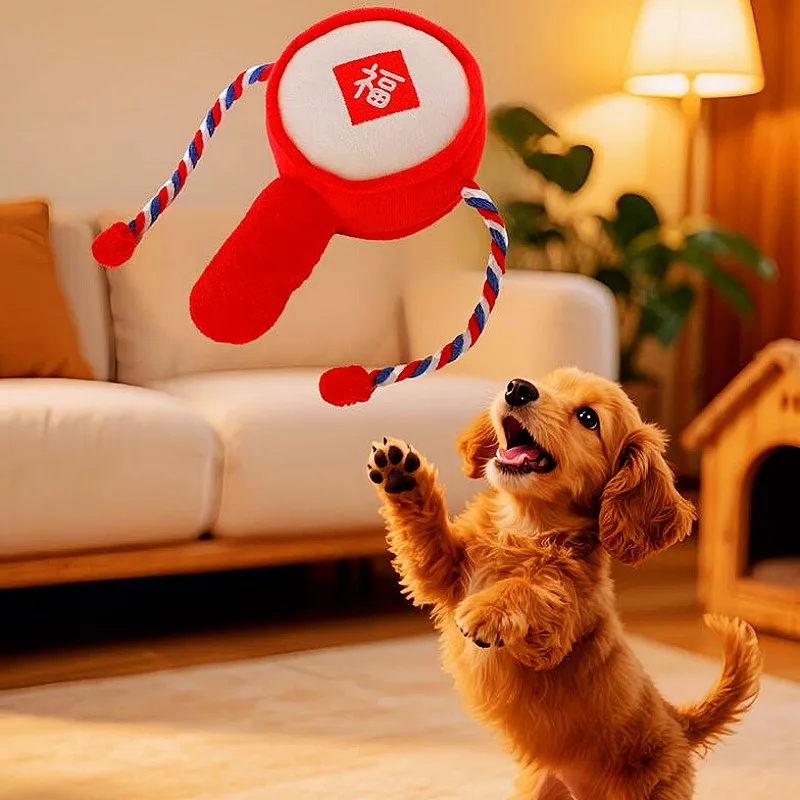 Hundespielzeug, kaubeständiges interaktives Hundespielzeug, bissfestes Hundespielzeug mit Glöckchen, weiche Seile, Spielzeug für Hunde, Zahnreinigung, Welpentraining