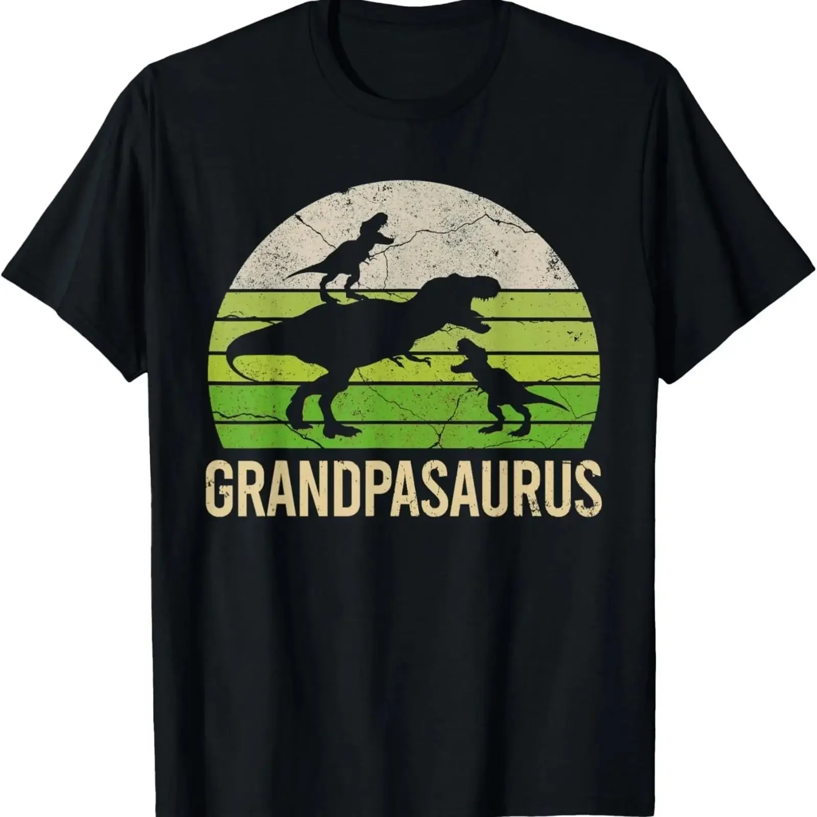 funny Grandpa dinosaur grandson Men tee For Fathers Day T Shirt vintage Washed homme Soft Casual graphic Top For Everyday Wear