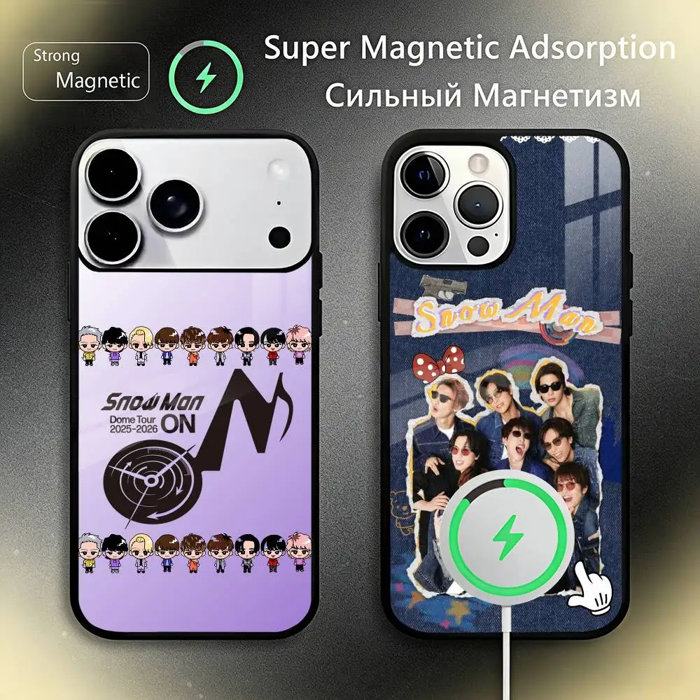 

S-Snow M-Man Japanese Boy Band Phone Case For iPhone17,16,15,14,13,12,11 Plus,Pro Max For Magsafe Wireless Charging