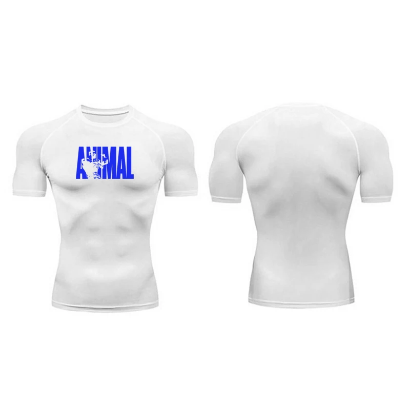 Men Compression T Shirt Tight Fit Quick Dry Athletic Short Sleeve Top Tees For Workout Fitness Gym Daily Casual Sports Clothing