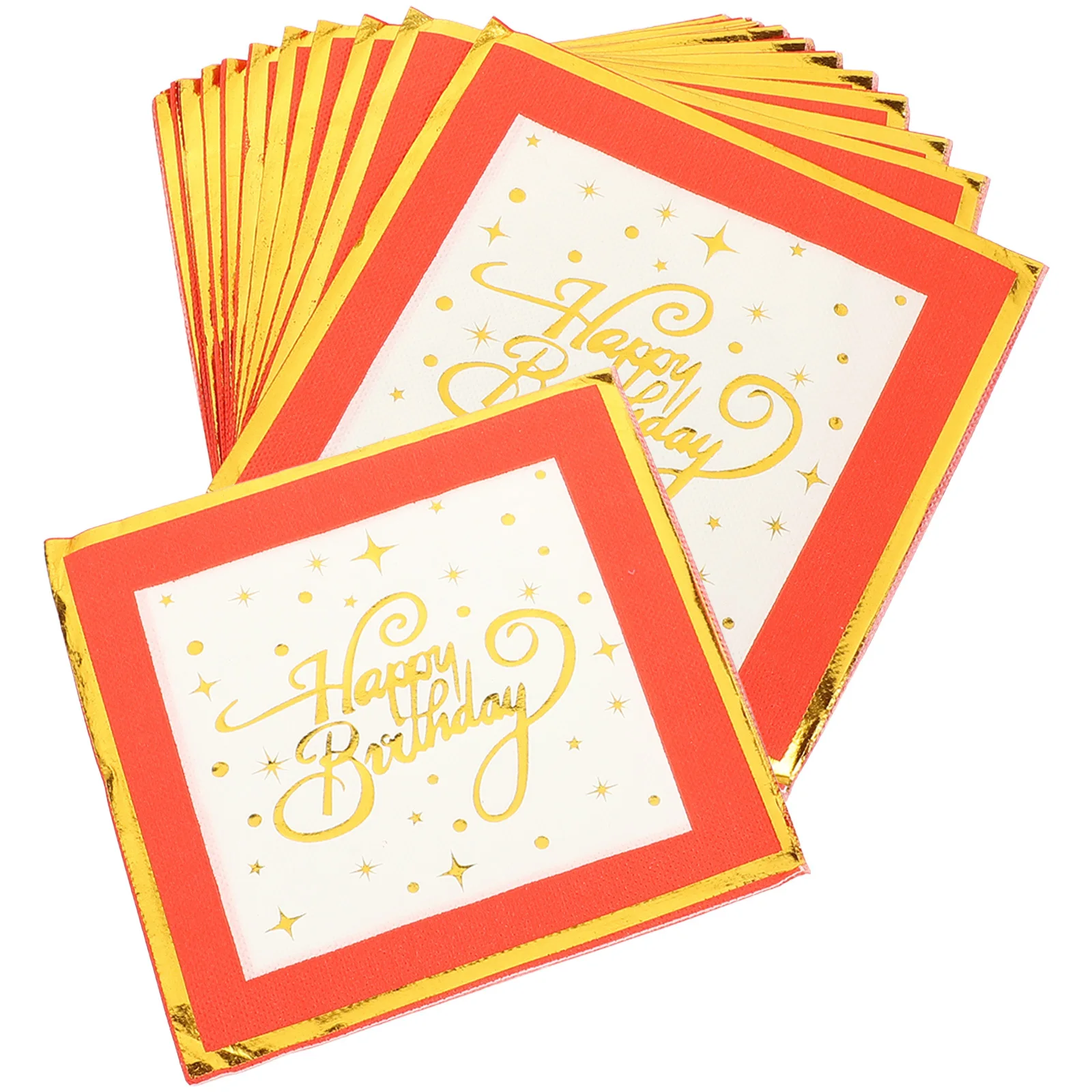 16 pezzi di tovaglioli stampati di buon compleanno di carta a 2 strati decorativi per la festa di nozze, baby shower, cene, tovaglioli per feste