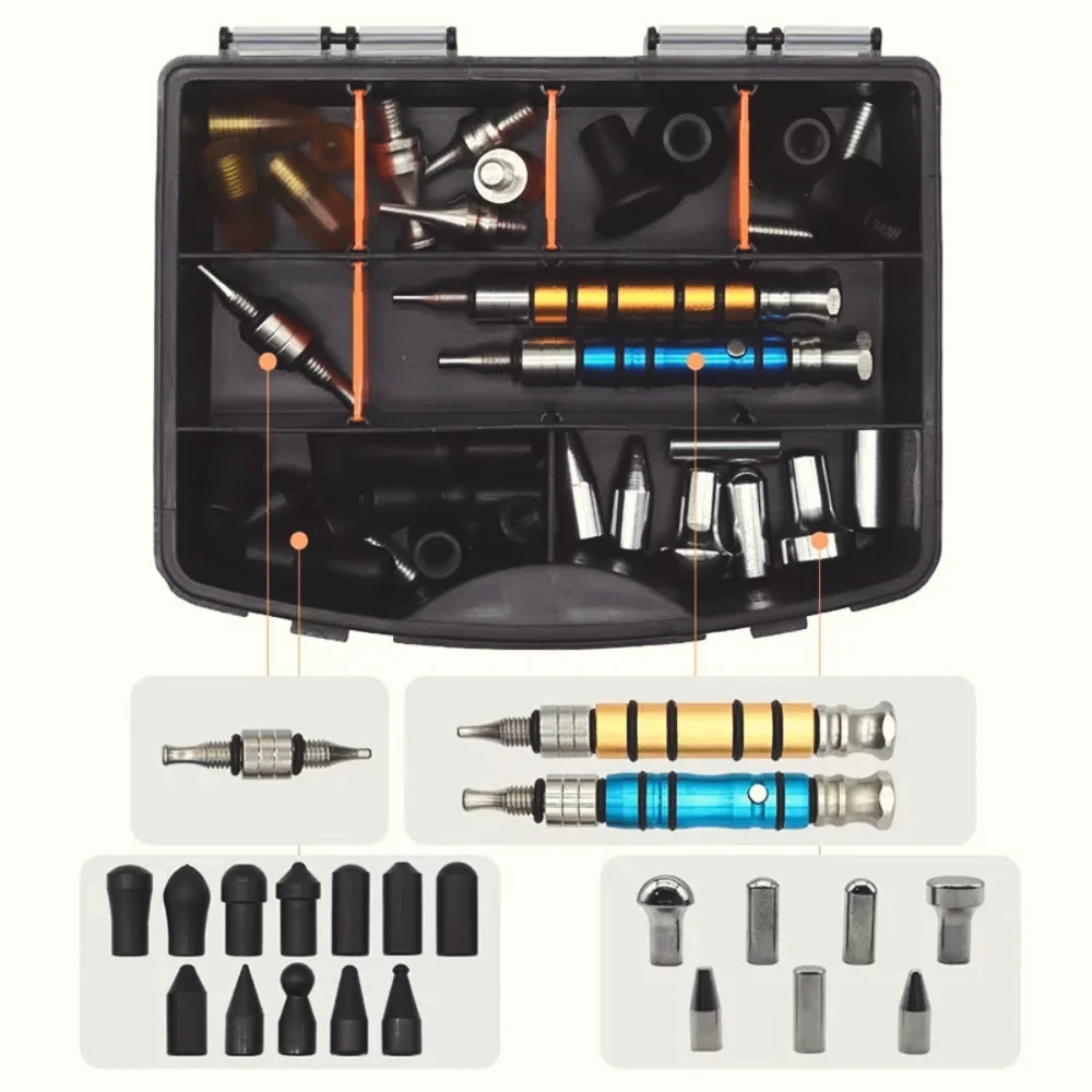 34 Uds herramienta  reparación  abolladuras  coche herramienta elevadora pluma  impacto Kit  martillo herramienta  reparación  a