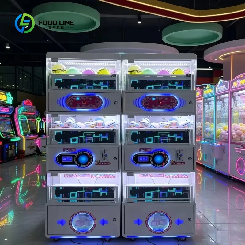 Customized 3-Tier LED Capsule Vending Machine | Coin Operated 10-12cm Capsule Toy Vending Machine for Shopping Mall