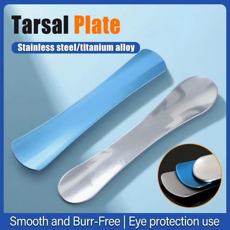 Tarsal plaatbeschermer, roestvrij staal/titaniumlegering vierkante/ronde kop 10 cm/11 cm, glad braamvrij voor ooglidchirurgie