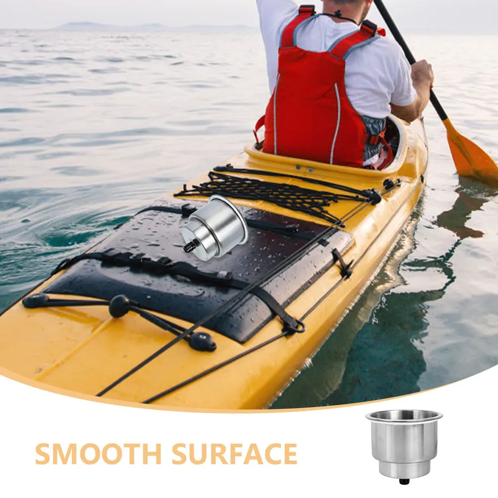 

2pcs Stainless Steel Cup Holder for Boating Yacht Kayak with Durable Design Universal Boat Seat Tray Accessories