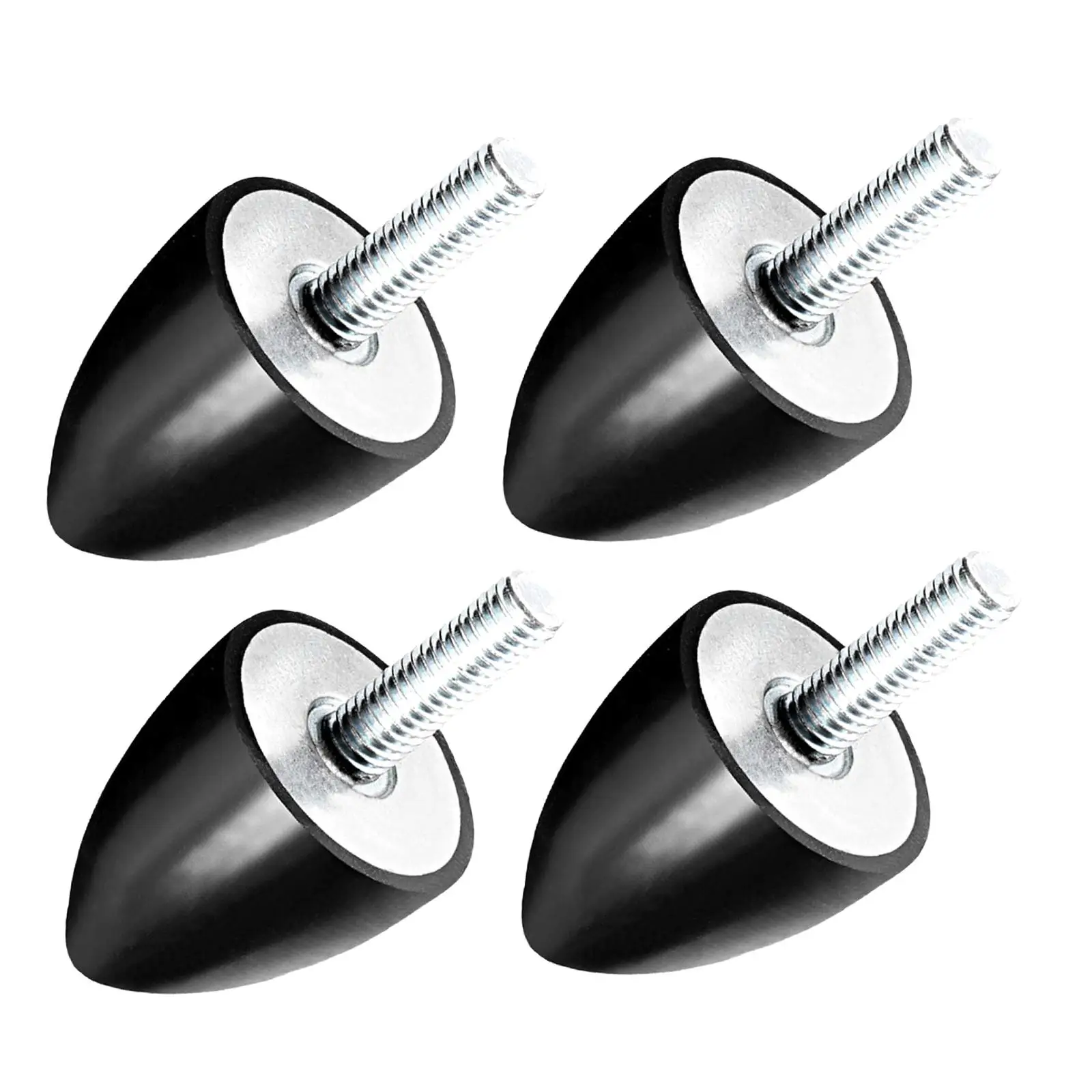 4 Pieces Rubber Shock Absorber Stud Water Drop Shape Damper Conical Rubber Mount Crash Pad for Home Appliances Air Compressors