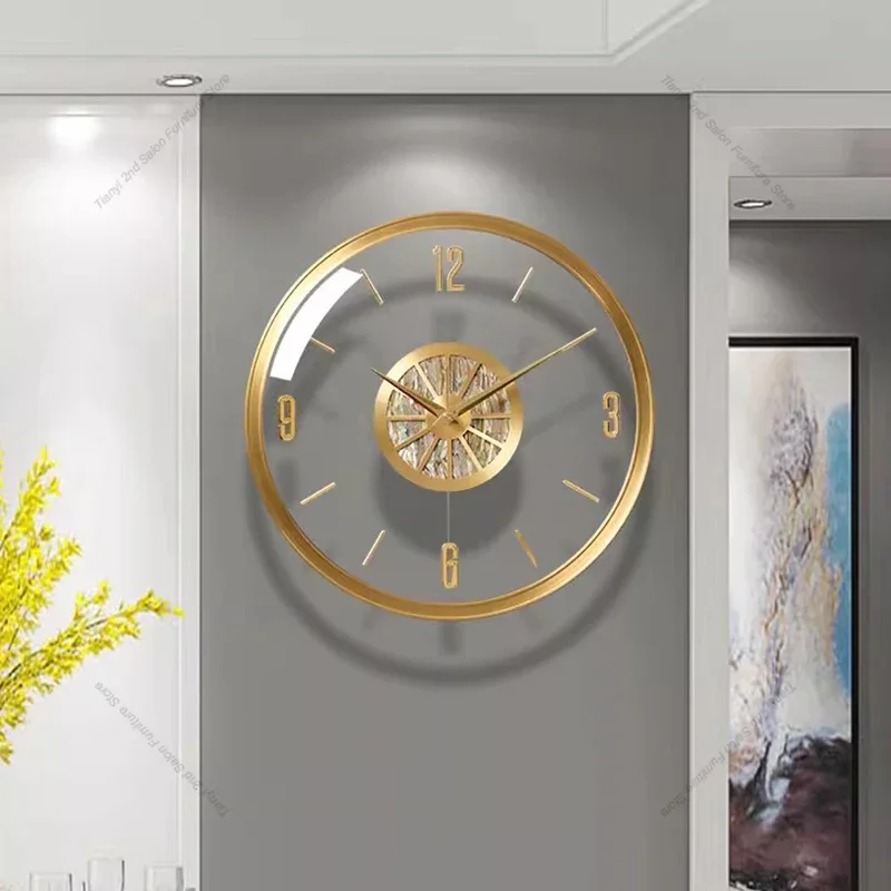 Nordic Creative High-end Art Wall Clock Modern Minimalist Living Room Luxurious Wall Clock Designer Dining Room Home Decor FYWC
