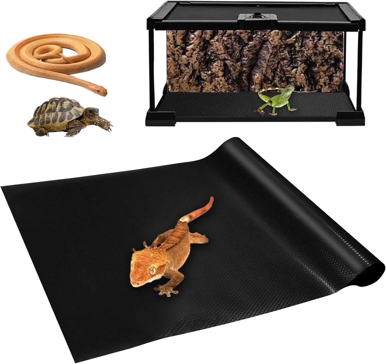Reptile Carpet Substrate Terrarium Tank Liner Carpet Waterproof Non-slip Reptile Mat Terrarium Liner Tank Flooring