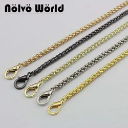 5mm wide bushy wheat chains, total 60-130cm with 2 lobster clasp for replace purse small chain strap