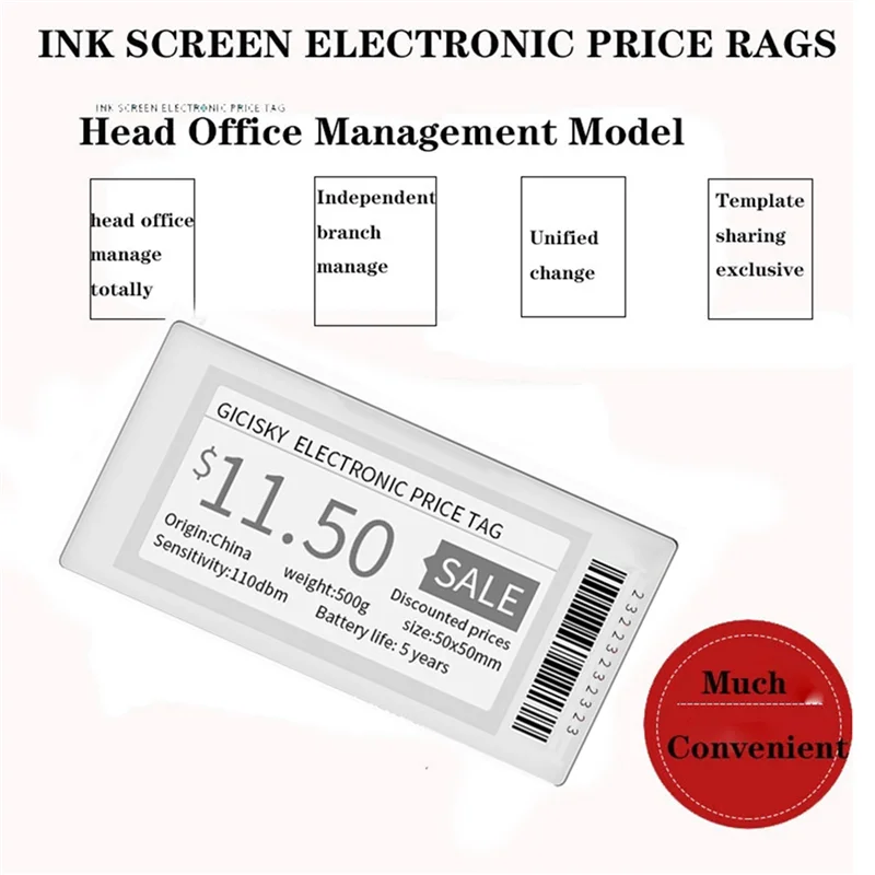 

A92Z 2.1 Inch Electronic Price Tag ESL TFT Screen Display No Messy Writing Bluetooth Connect Management For Android APP 8Pcs