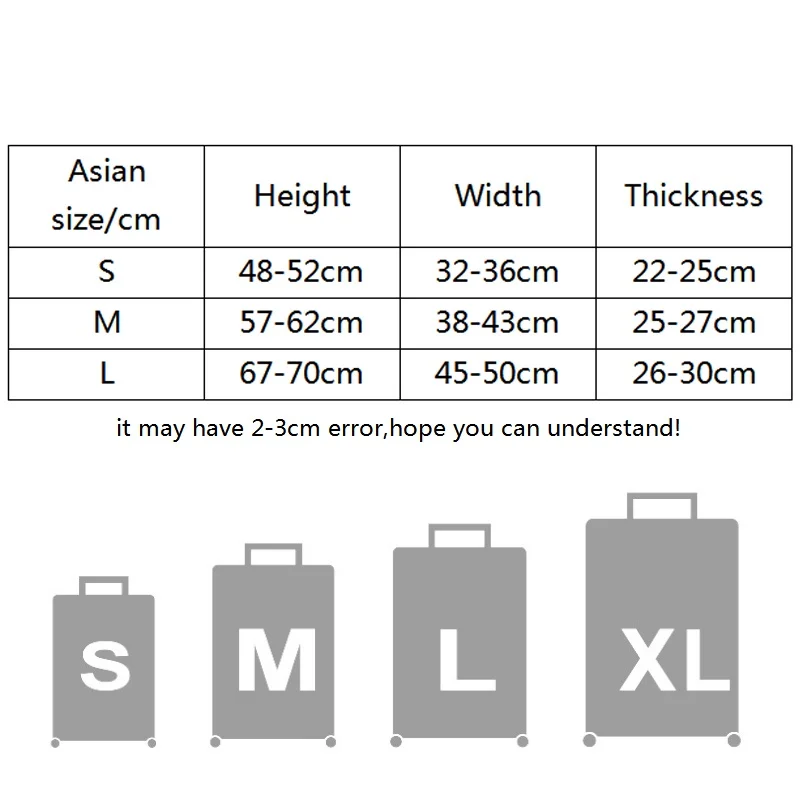 Capa protetora de bagagem cor sólida adequada para malas de 18-28 polegadas
