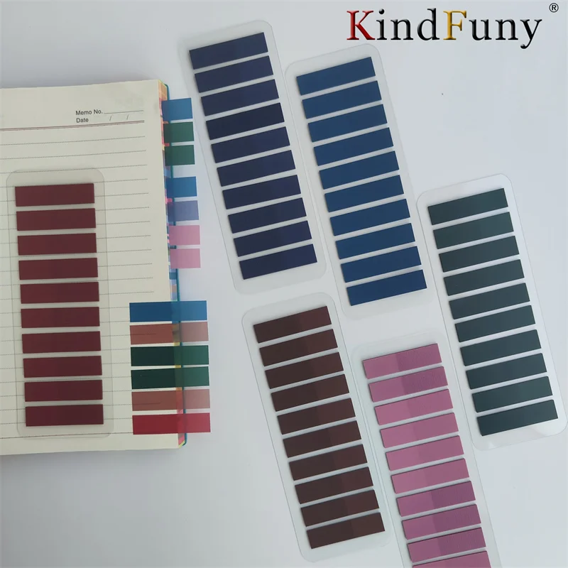 200 Pcs Color Stickers Notes Transparent Self-Adhesive Index Tabs Flags Sticky Note Stationery School Office Supplies