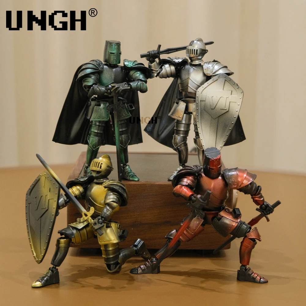 UNGH Medieval Knight 3D Multi-Jointed Movable Dummy Action Figure Model Doll Building Assembly Toys Kid Desk home Decor.