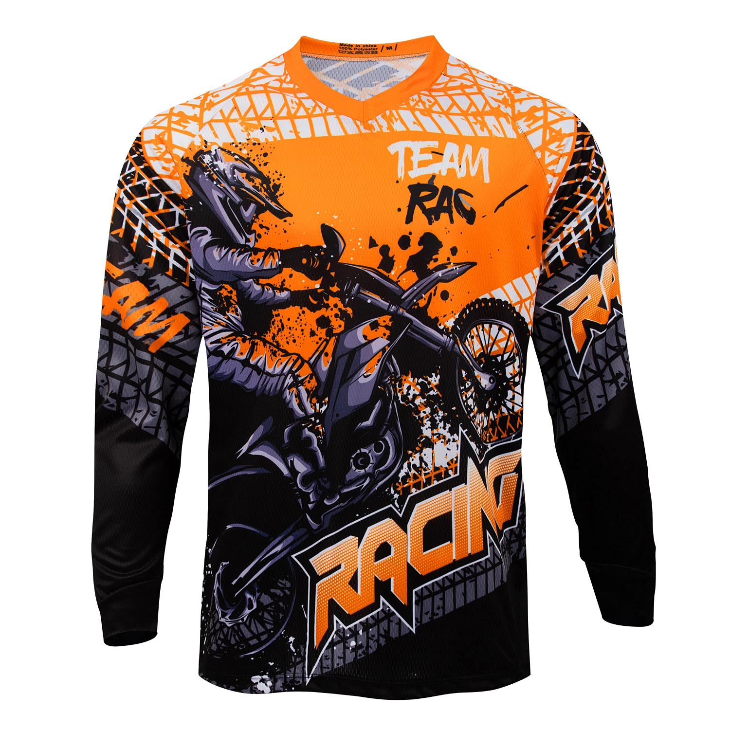 Camiseta de descenso para motocicleta, camiseta para bicicleta de montaña de secado rápido, Camiseta deportiva de manga larga, camiseta de Polera Mtb, camiseta de Motocross transpirable