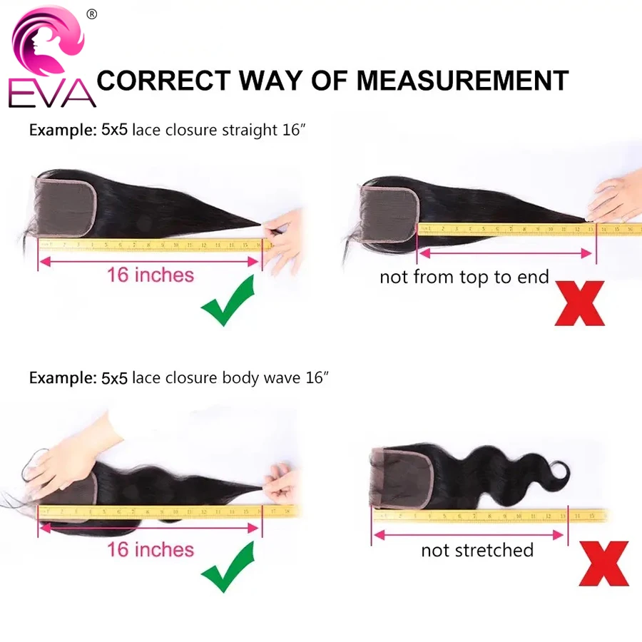 Eva Hair 2x6 HD-Spitzenverschluss, unsichtbarer HD-Spitzen-Melt-Skins-Echthaarverschluss, vorgezupft, 15,2 cm tiefer Teil, natürlicher schwarzer Verschluss – Detail 20