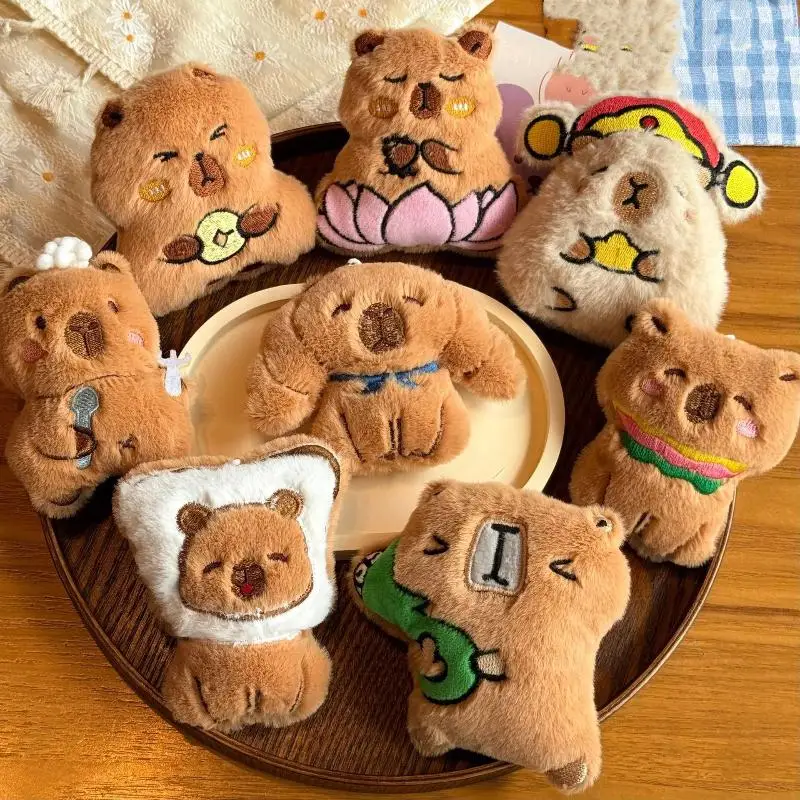 

Креативная капибара, аниме, плюшевый модный мини-брелок, круглые мультяшные сумки, подвеска, украшения