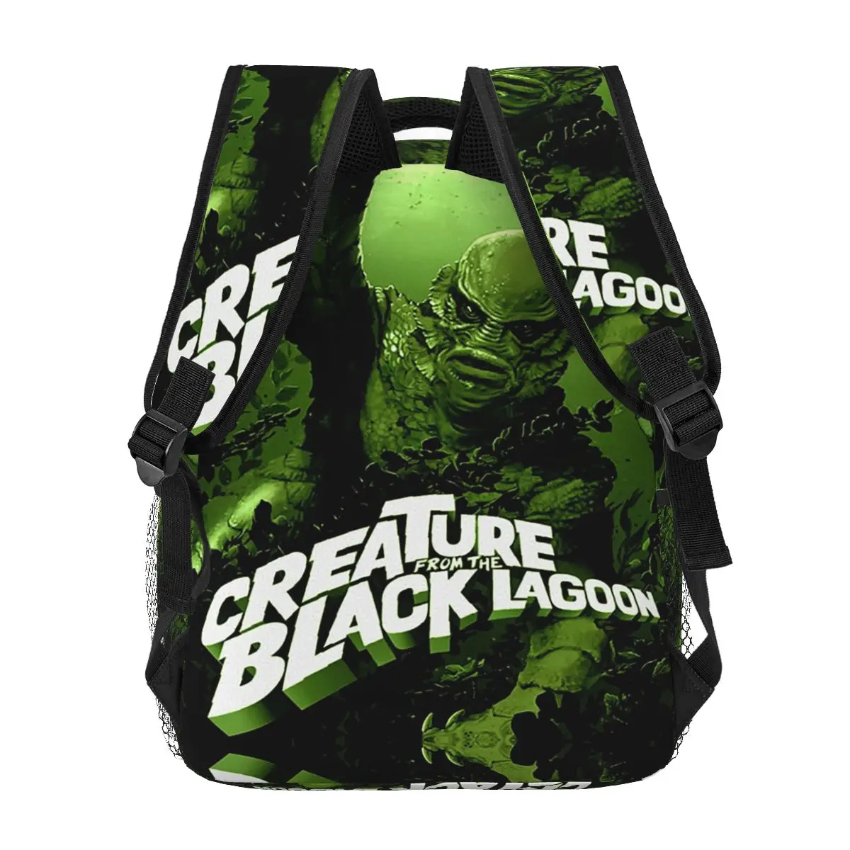 Creature From The Black Lagoon Monster Backpack Diskon Besar Daypack Tas Buku Kapasitas Besar Tas Sekolah Tas Bahu untuk Pria Wanita
