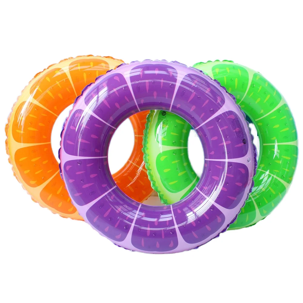 

Fruit Color PVC Inflatable Swim Ring - Thickened Adult & Kids Pool Float for Summer Water Fun & Beach Parties