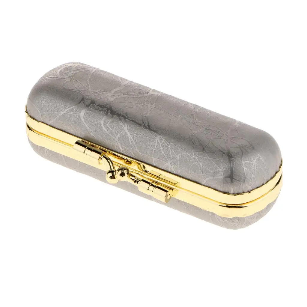 Elegant Gold Edge Lipstick Case Makeup Box Portable Pouch Vanity Organizer for Cosmetics Storage at Home or Travel