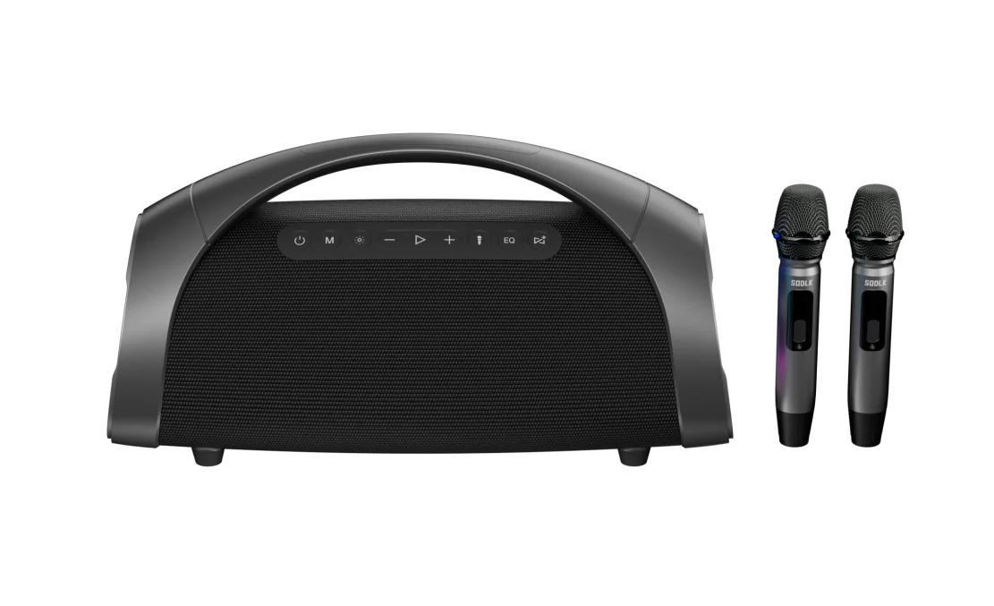Sodlk 320W Outdoor Party Karaoke Sound Box Portable Loud Strong Subwoofer Bluetooth Speakers Home Microphone