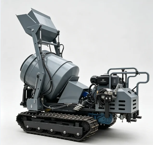 Premium Quality Concrete Mixer Tracked Automatic Feeding Self Loading Mini Cement Mixer Machine for Foundation Pouring