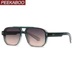 Peekaboo retro style square sunglasses uv400 female hot selling men sun glasses for women brown black unisex 2023 drop ship