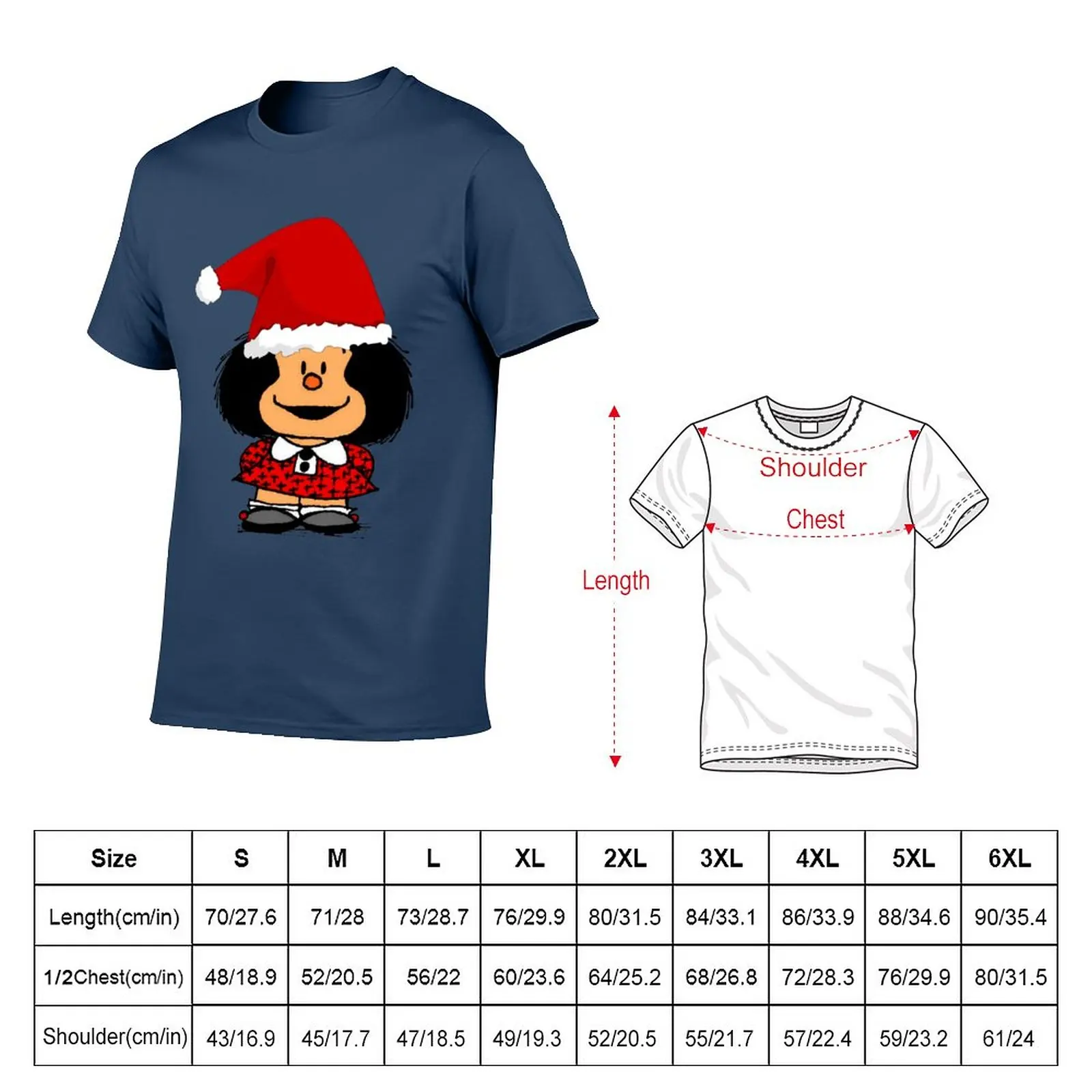 Mafalda Christmas T-Shirt graphic t shirts shirts graphic tees korean fashion mens t shirts