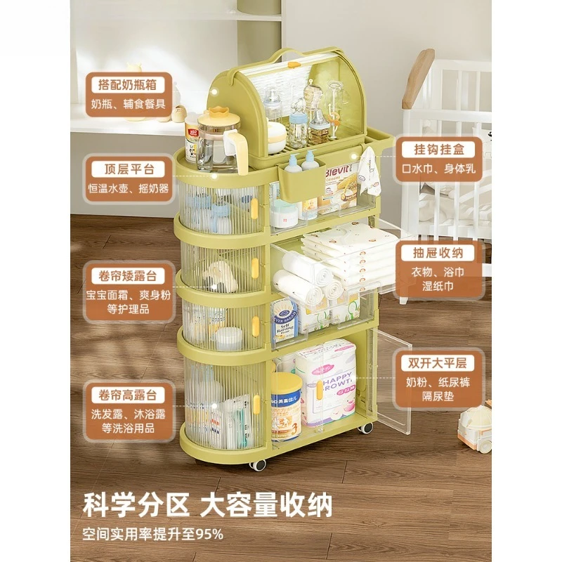 ชั้นวางของใช้เด็ก โต๊ะป้อนอาหาร ตู้เก็บของ อาหารเสริม รถเข็นเคลื่อนที่ ทารก