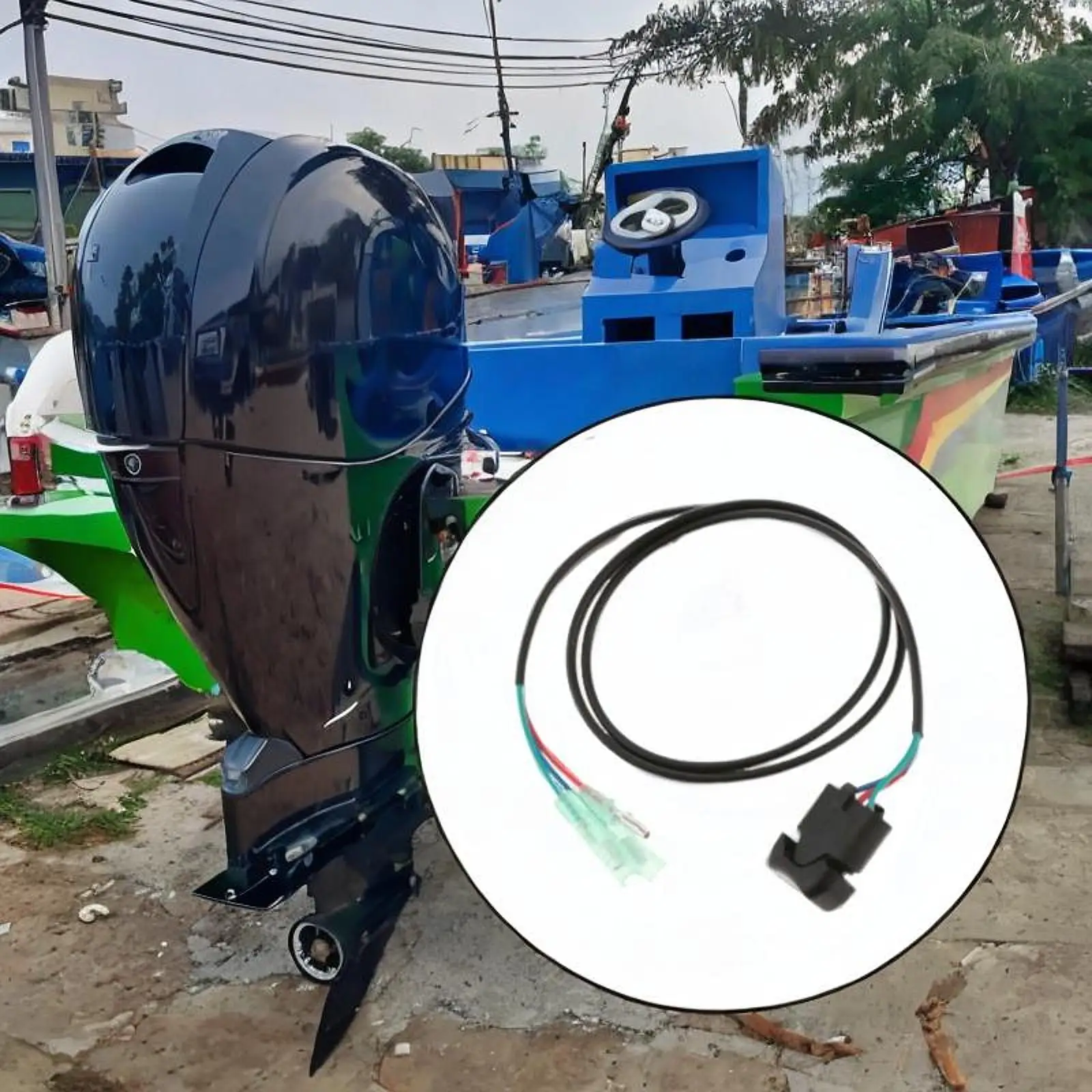 Replacement Outboard Engine Tilt Trim Switch Plug and Play PP Cable for Suzuki 37850-93J10 90cm