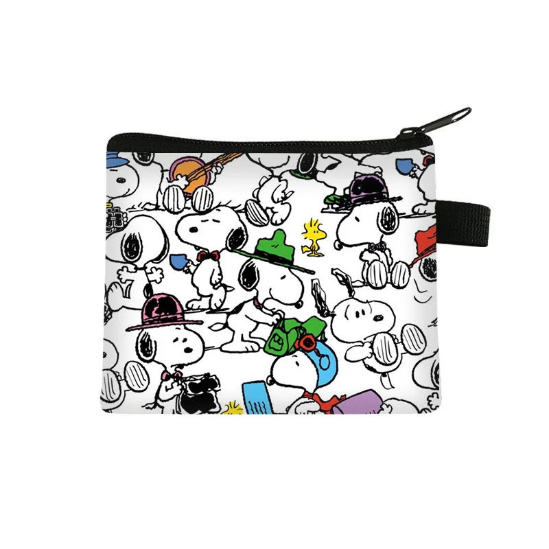 Snoopy Cartoon Small Coin Purse Cute Zipper Coin Wallet Women\'s Wallet Change Purse Earphone Key Pouch Coin Bag Gift