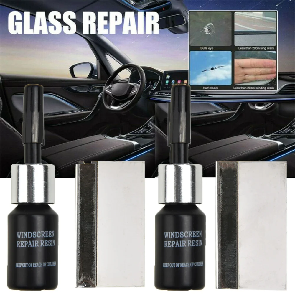 Car Window Glass Fluid Crack Chip Curing Strip Repair Automotive Kit Parts Repair Resin Replacement Resin Tool Accessories