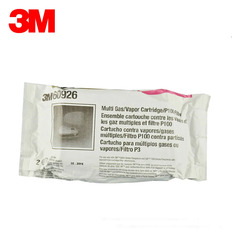 Original 3M 60926 P100 Filter Chemical Carbon Cartridge Against Organic Vapors Chlorine Dioxide for 6200 7502 6800 Gas Mask