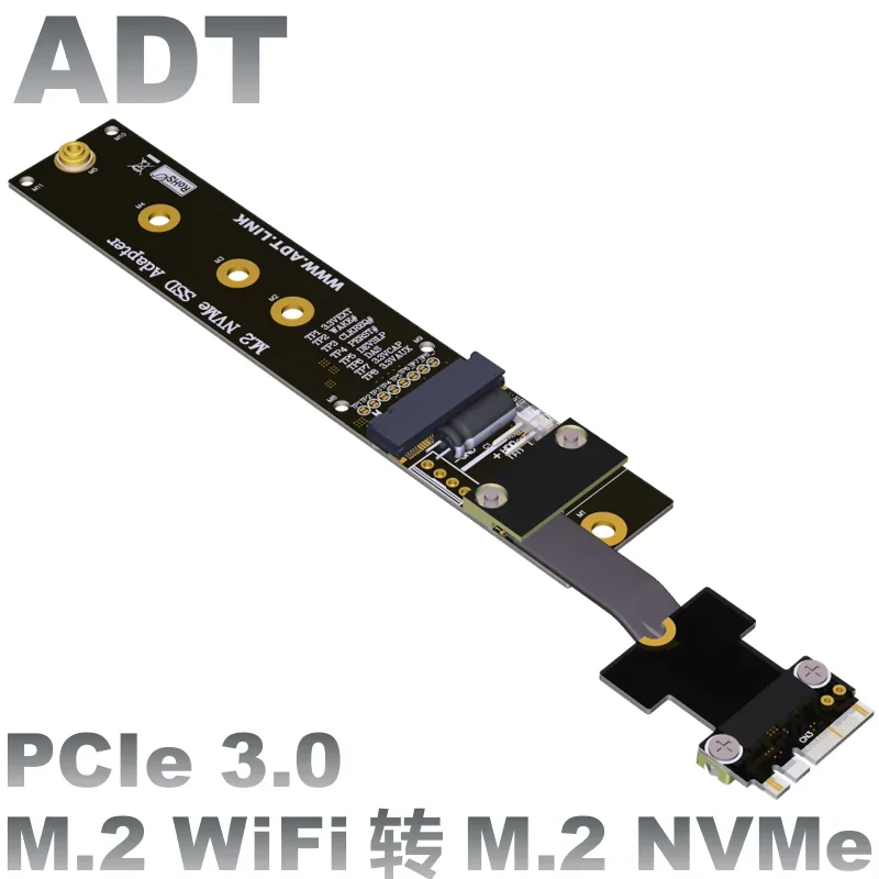 ADT-Link M.2 WiFi A.E key Port Conversion Extension Cable The M2 Card is Supported