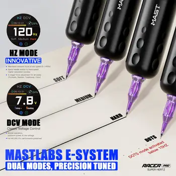 Mast Racer Pro 短款無線紋身筆機電池,4.2mm 行程,Mcore PRO 馬達,軟硬模式可調,紋身槍 10 最佳銷售 紋身機桅杆 - №4