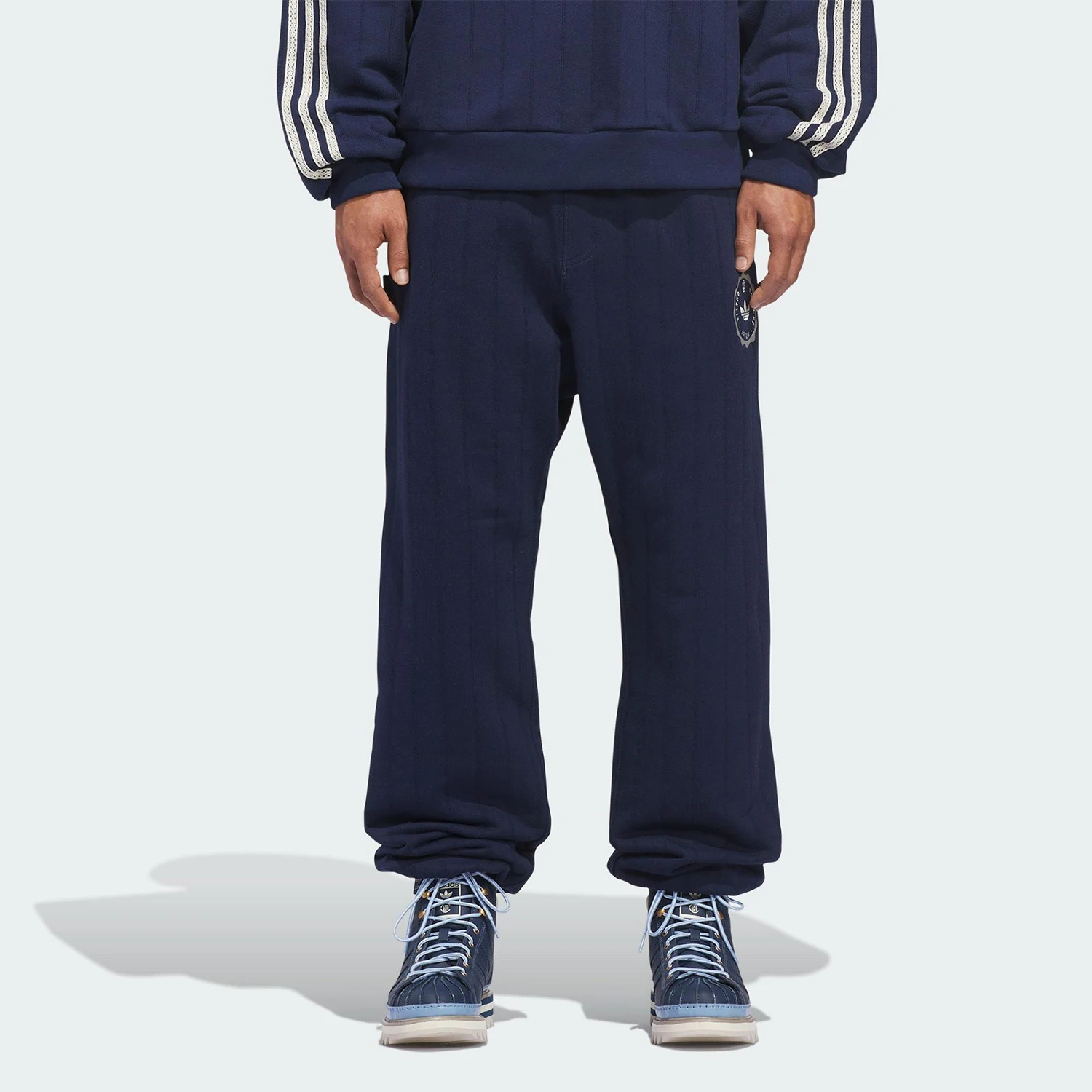Adidas genuine clover men's and women's ankle binding sports embroidery casual pants JM4241
